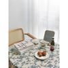 Floral Linen Cotton Tablecloth Pastoral Floral Rustic Washable Round Table Cover For Farmhouse Decor,Picnic,Tabletop Decor