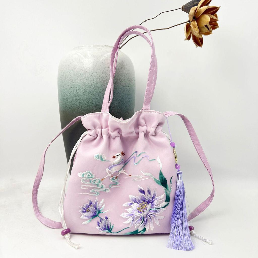 Han Element Su Embroidery Bag: National Style Hanfu Crossbody Handbag - Artistic, Versatile Casual Wear.