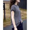 Demana Women's Striped Cotton Blend T-shirt