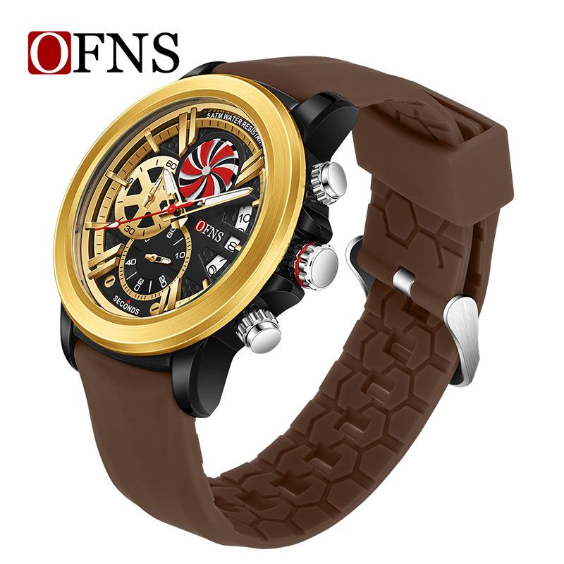 Orphanes Men'S Watch Teen Student Watch Waterproof Luminous Belt Calendar Watch