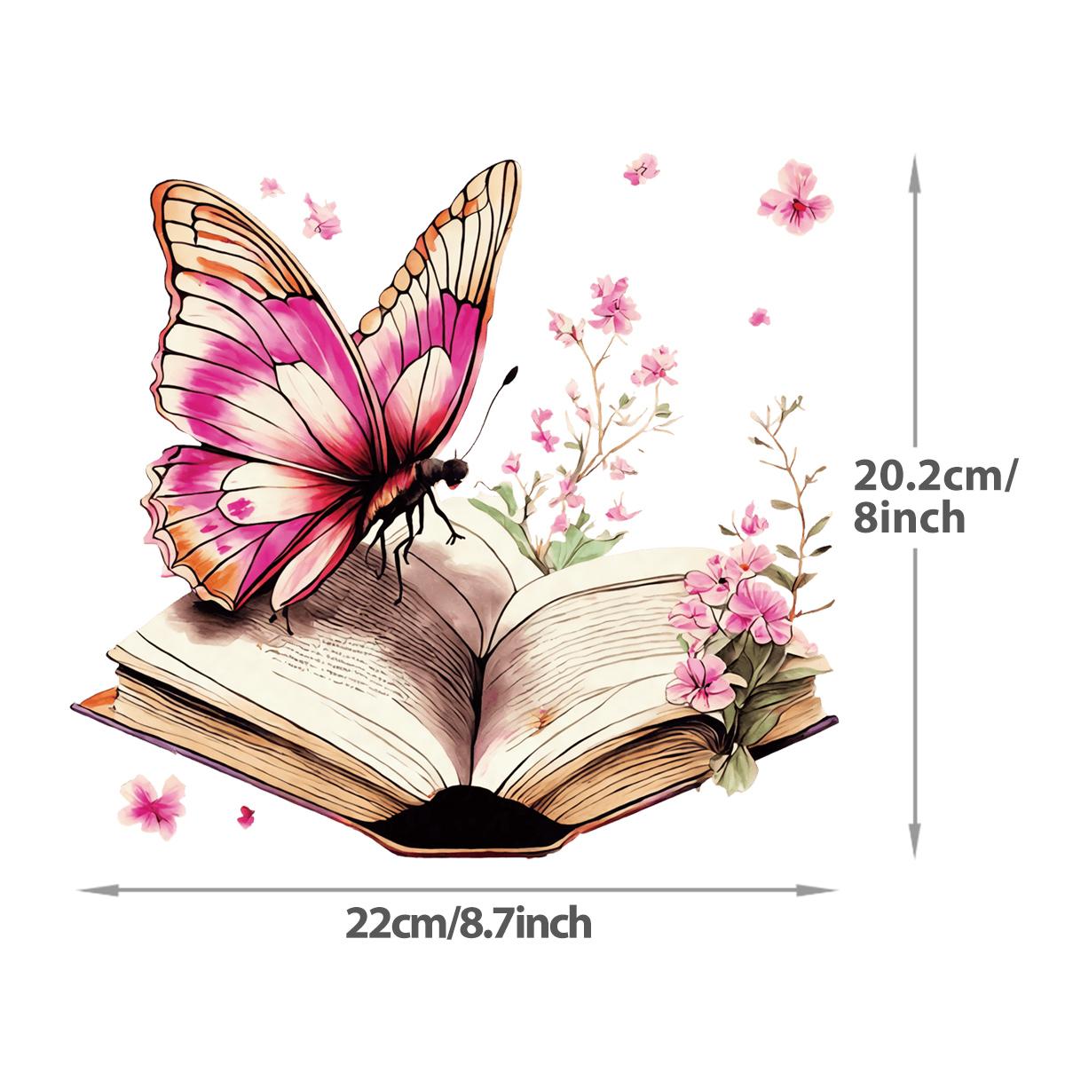 

Книги-бабочки, термонакладки для одежды, термопресс-накладки, виниловые аксессуары для одежды, новые моющиеся, сделай сам, теплопередача