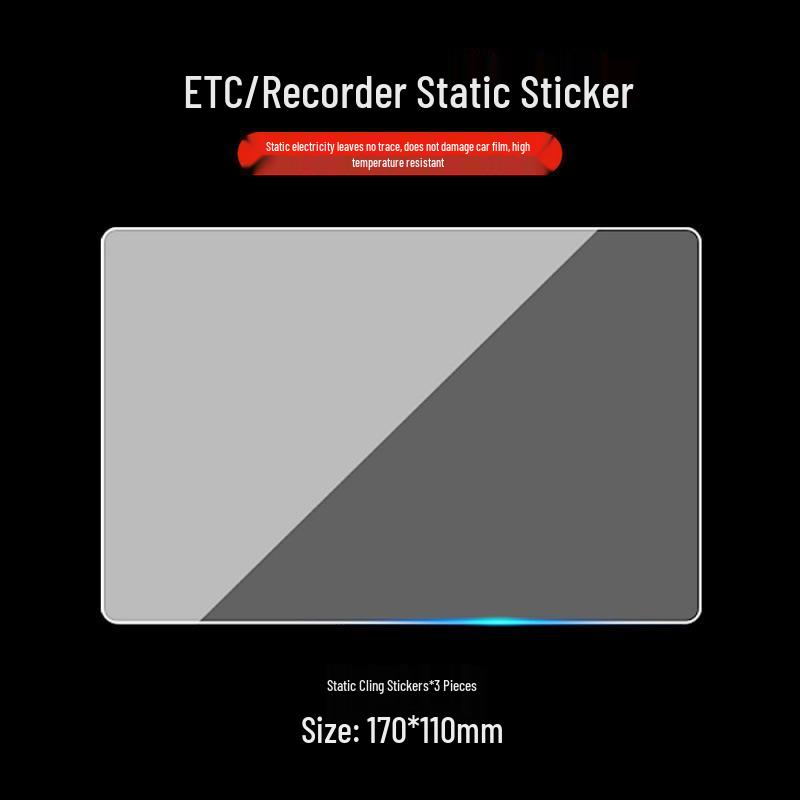 Transparent Static Cling Sticker for Dashcam, Insurance, and Vehicle Inspection Mark