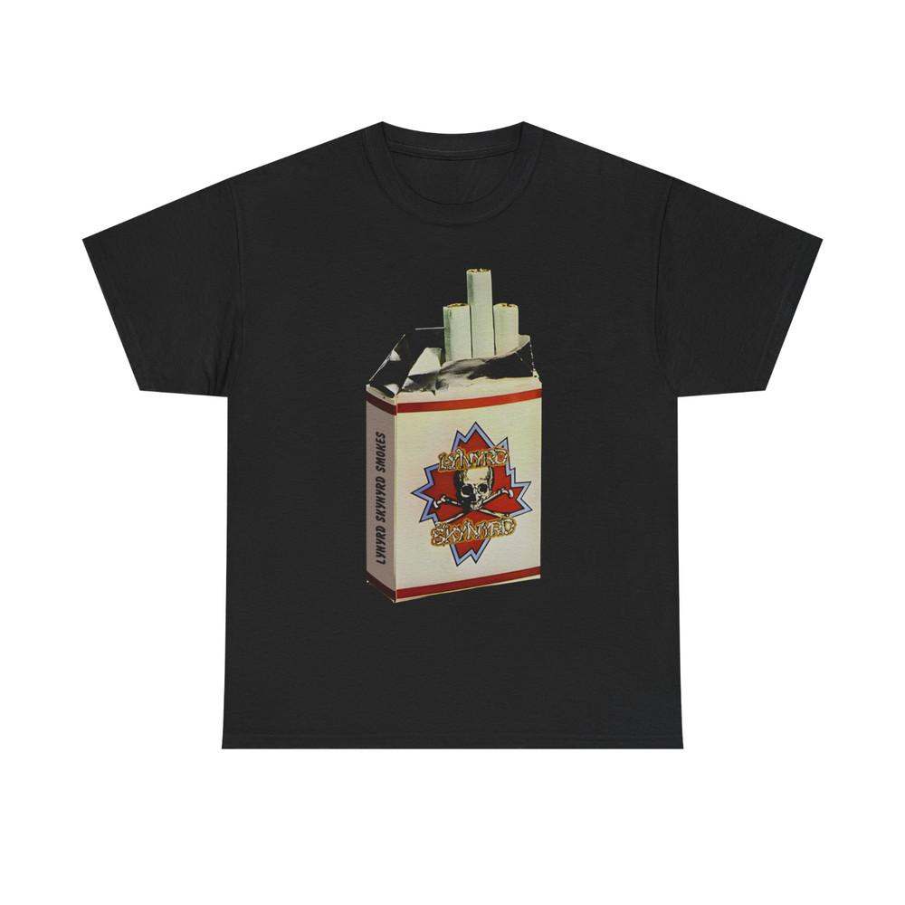 

Lynyrd Skynyrd Smokes Shirt – Double Sided Print Black Cotton Tshirt Unisex T-Shirt S