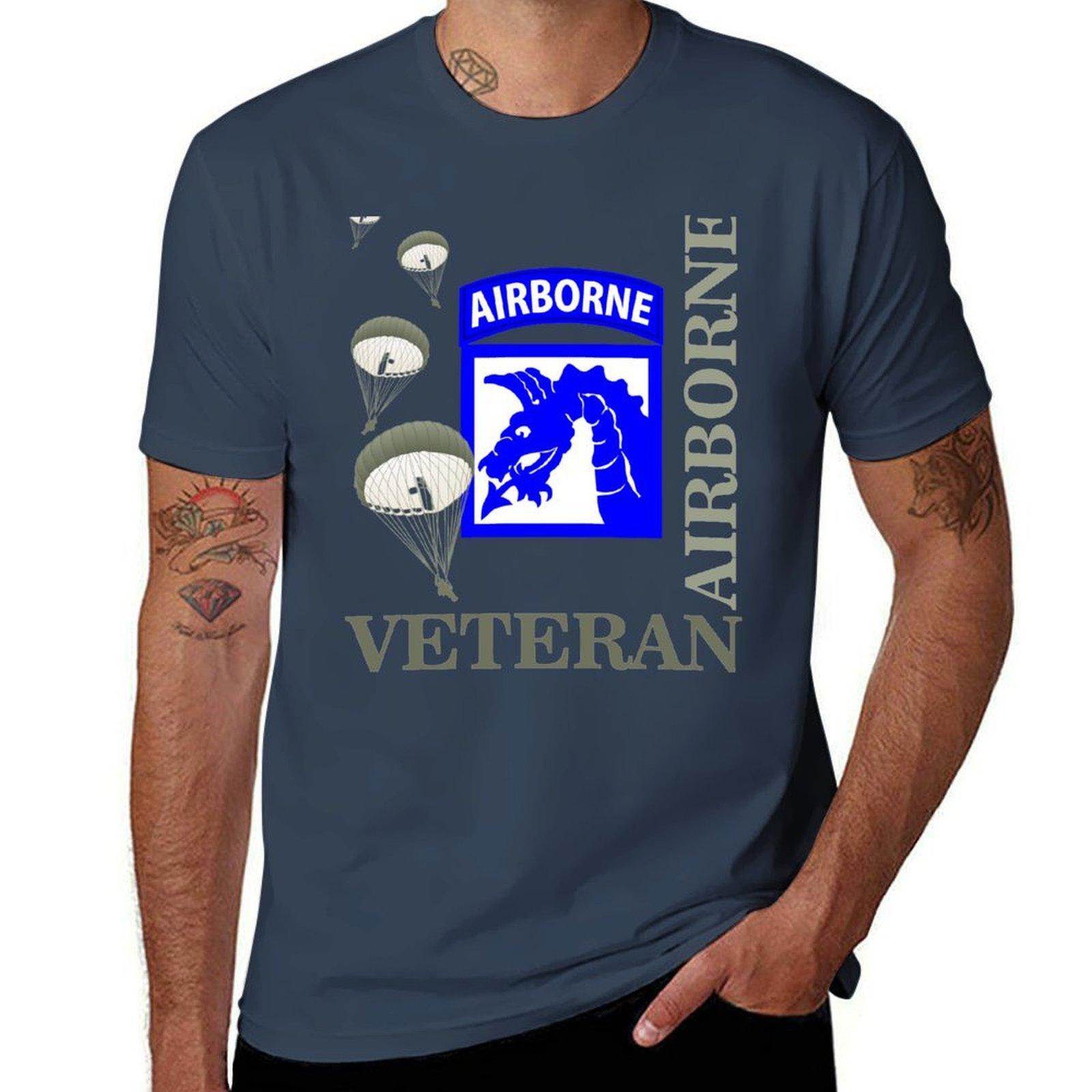 Veteran 18th Airborne TShirt Casual All Match Short Sleeve TShirt S