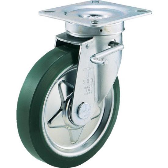 

TRUSCO Press Urethane Casters with Swivel Double Stopper x 10 100 TUJB-100 [Case Sold]