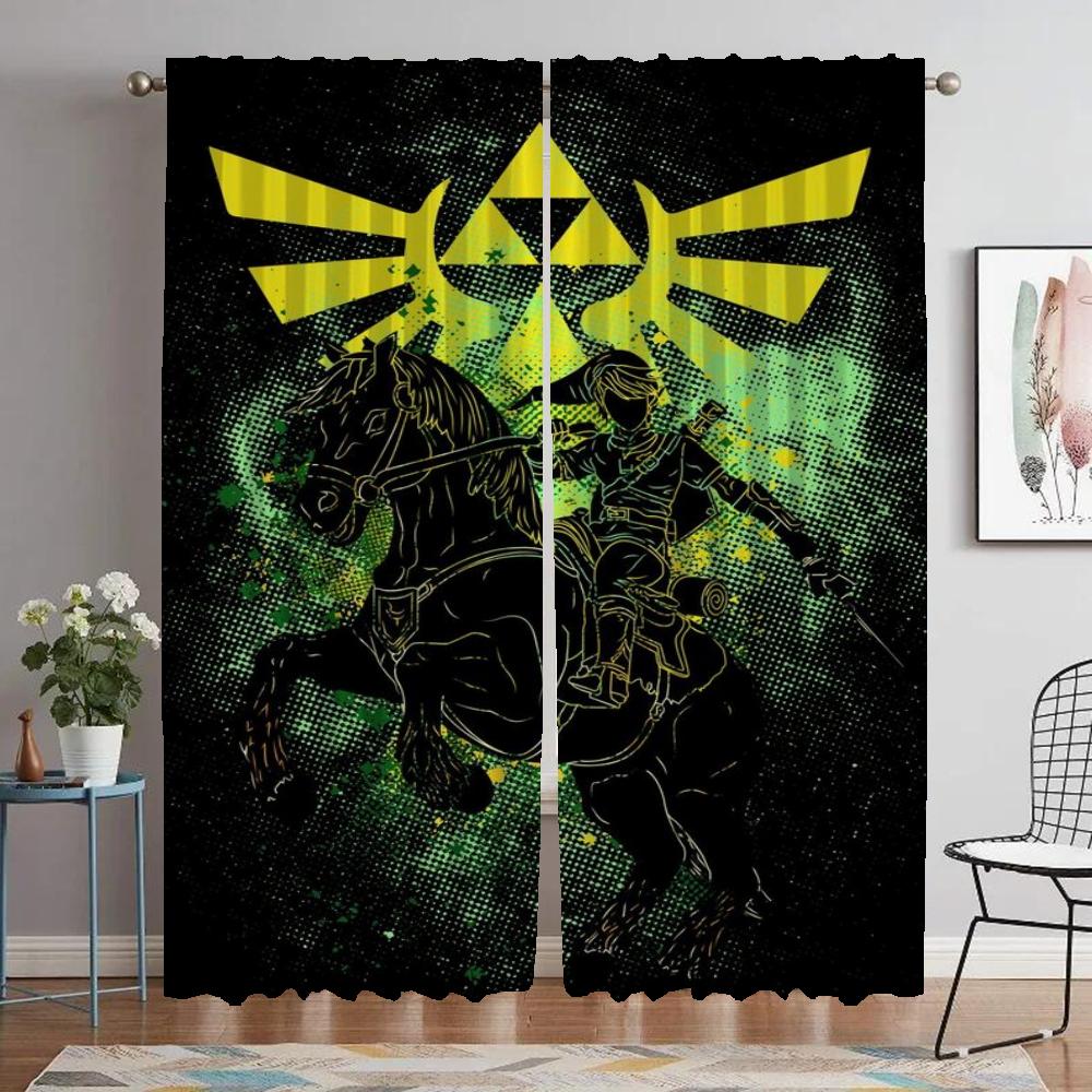 

Шторы Zeldas для спальни, современные шторы для гостиной, 2 шт., затемняющие шторы, перегородки, украшения на Хэллоуин, кухня W107xH241cmx2pcs-CL