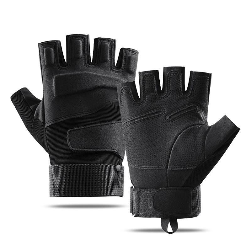 Men's Tactical Half-Finger Cycling Gloves: Breathable, Non-Slip, Wear-Resistant Combat Gear