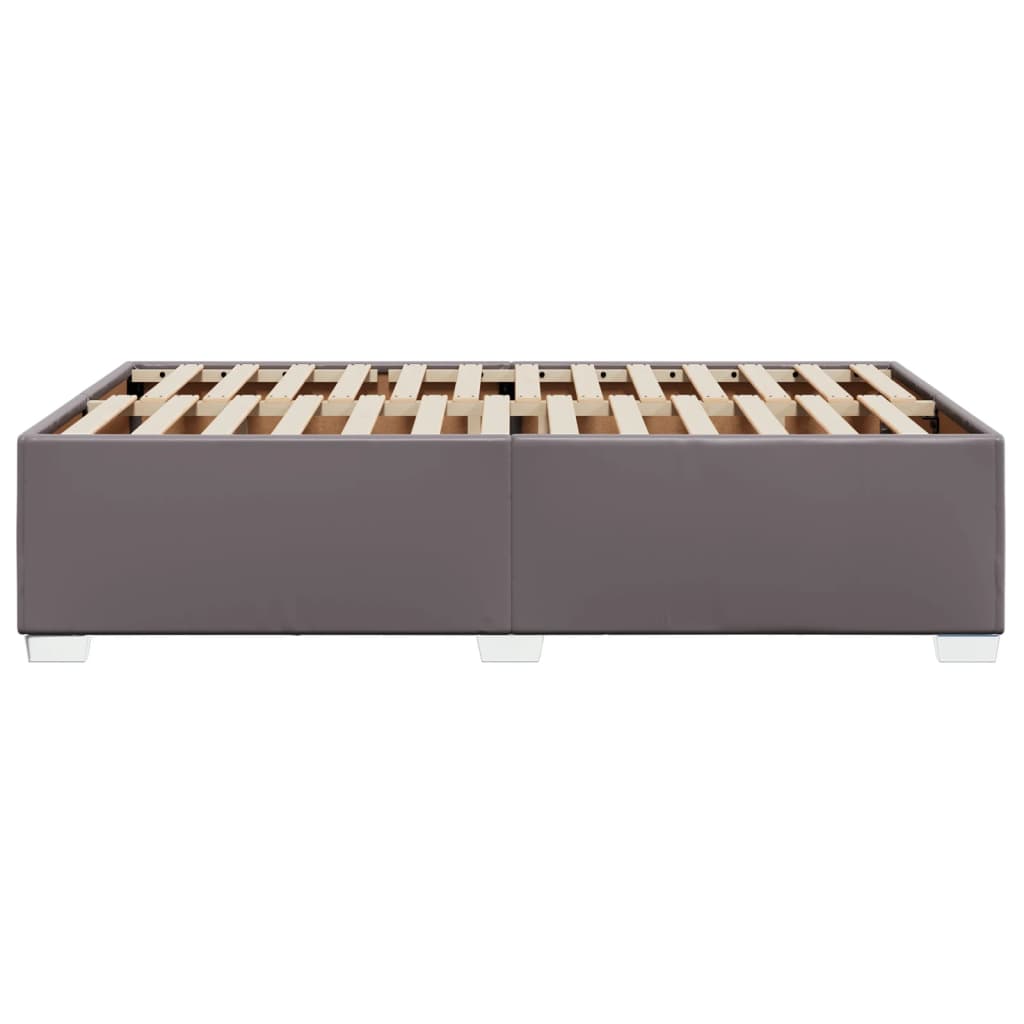 Bed Frame Gray 120 x 200 cm Faux Leather