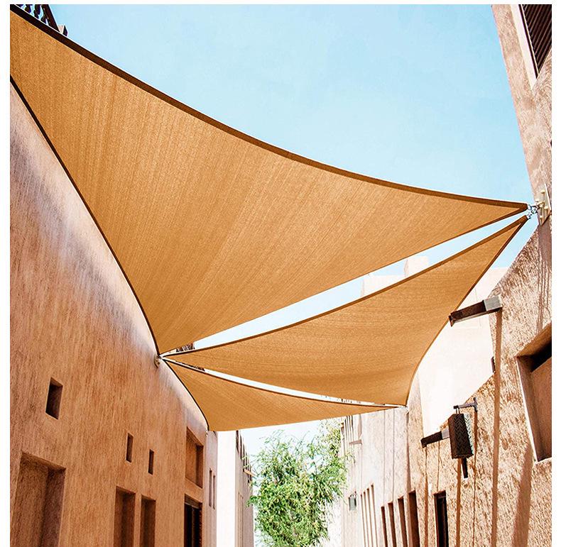 Triangular Sunshade Sail for Pool and Garden - Oxford Cloth, Available Now.