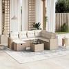 VidaXL Garden Lounge Set with Cushions 8 Pcs, Patio Sofas, Patio Furniture Set, Outdoor Furniture, Beige 3263534