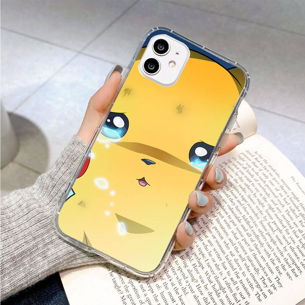 Transparente Hülle PK10 Pikachu Pokémon für Samsung A04 A14 A23 M33 M53 Realme 10 9 C35 C55 VIVO Y02 Y12 Infinix Hot 30 Note 11 Tecno Spark 8P Pro