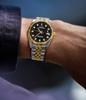 BUREI Automatic Date Mechanical Gold and Black Watch Men's Watch, Waterproof, Analog, Display, Movement, Popular, Stylish, Simple, Casual,