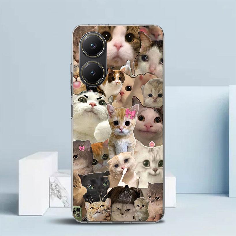 Crying Cat Memes Soft Cover for Xiaomi Poco F7 Ultra X7 X6 X5 Pro M7 Phone Case Redmi 15 15C 13 13C 12 12C 10 10C Print Shell Po