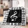 1PC Piano Keys Music Printed Blanket, All Season Lightweight Home Office Outdoor Nap Multifunctional Blanket A18