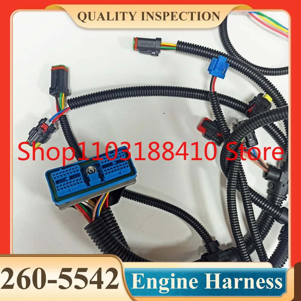 2605541 Excavator E323D C6.6 Wiring Harness 260-5541 260 5541 Engine Wire Harness 260-5542 2605542