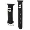 Karl Lagerfeld Pasek Klawmslkcnk Apple Watch 38/40/41Mm Czarny/Black Strap 3D Rubber Karl&Choupette Heads