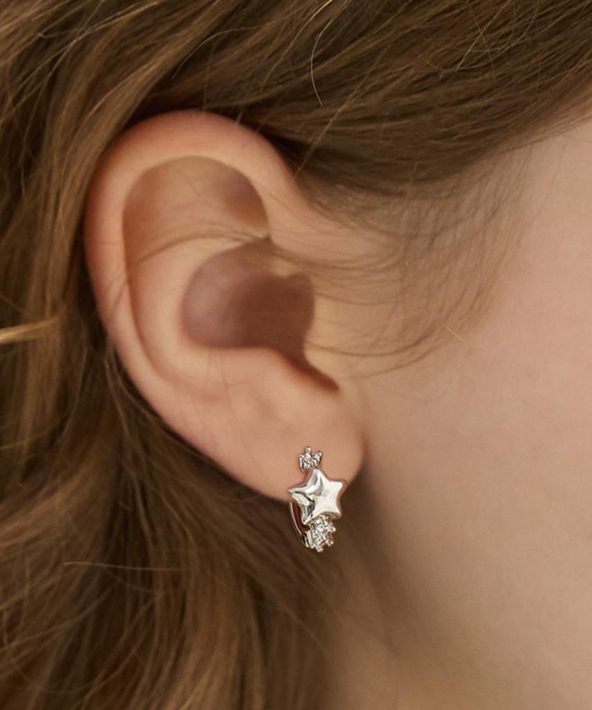 Vvv Wish Star One-Touch Ring Earrings