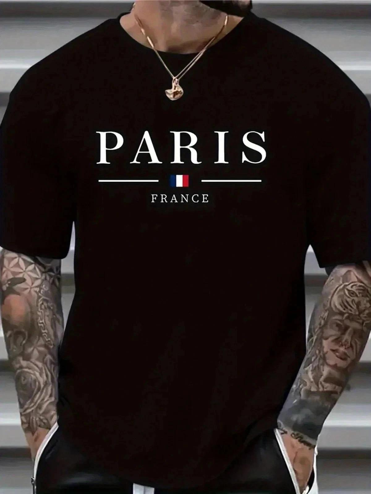 Paris-Inspired Cotton T-Shirt - Breathable, Machine Washable,  PARIS 2XL