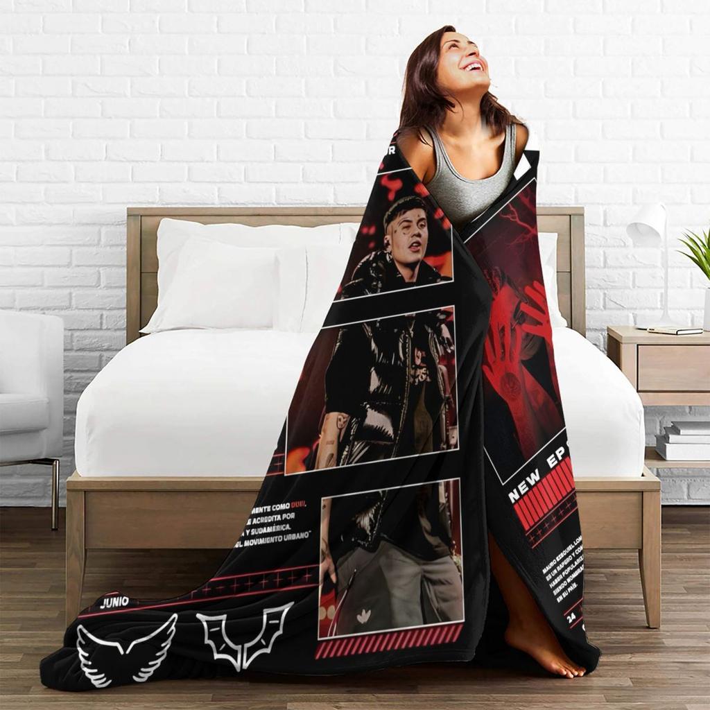 Duki Hip Hop Rapper Fleece Throw Blanket Blanket For Bed Bedroom Ultra-Soft Plush Thin Quilt