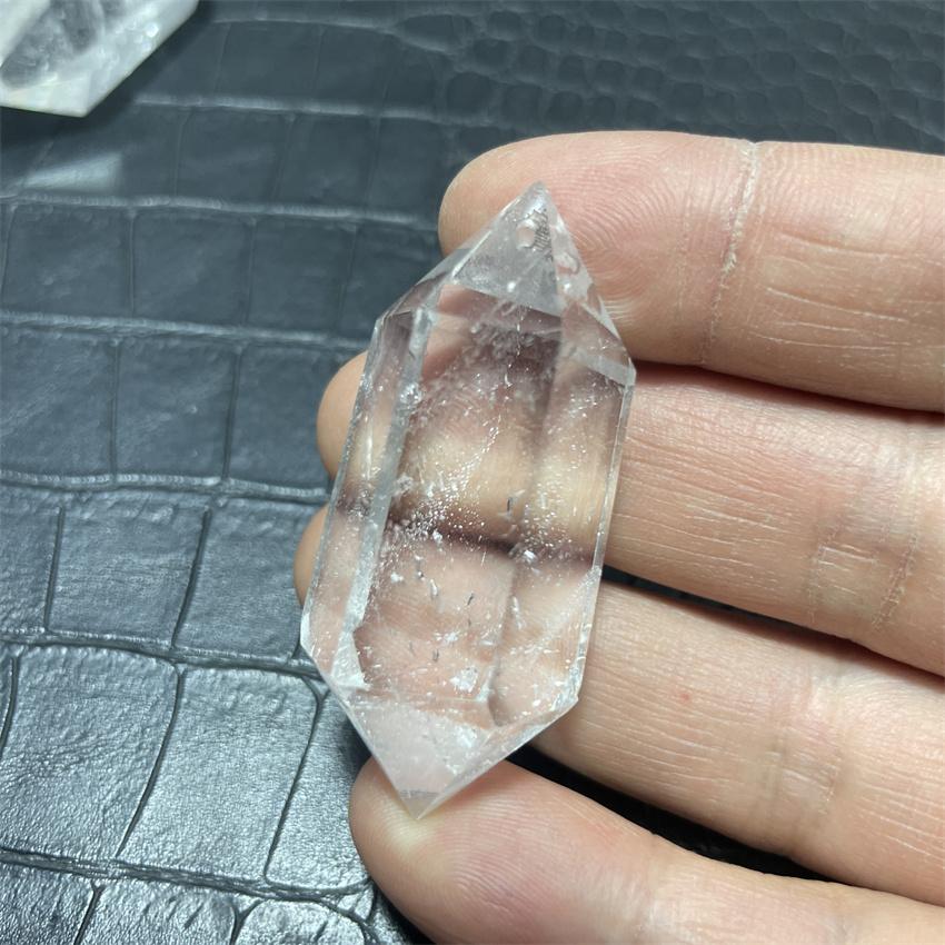Natural  Clear Crystal Quartz 6 Sided Facet Vogel Style Double Termination Wand Point Tibet Himalayan High Altitude Reiki Healin