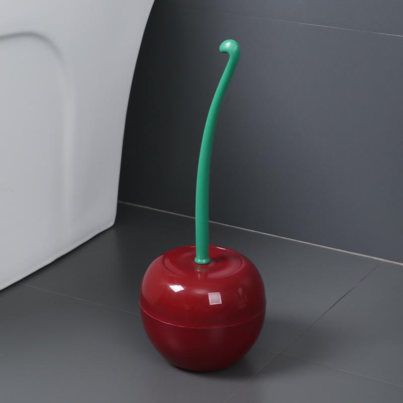 Toilet Brushes Toilet Holders Bathroom Accessories Creative and Cute Cherry Shaped Toilet Brush Holder Set Cleaning Tool Home