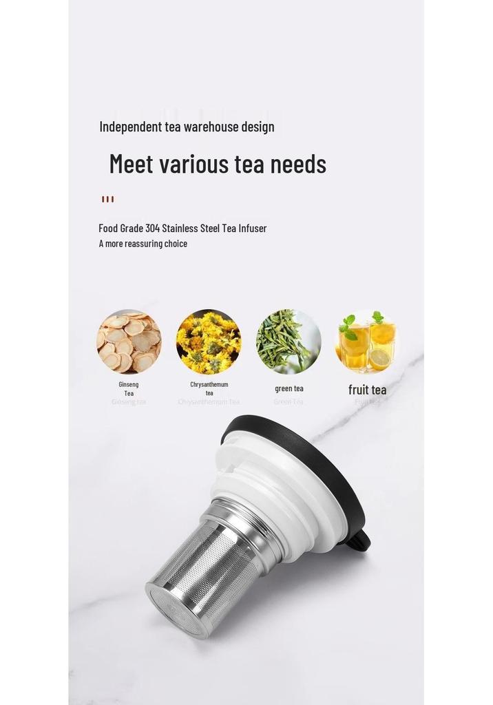 316 Stainless Steel Insulated Stewing Teapot with Temperature Display, Water Separation, and Customizable Patterns - Large Capacity.