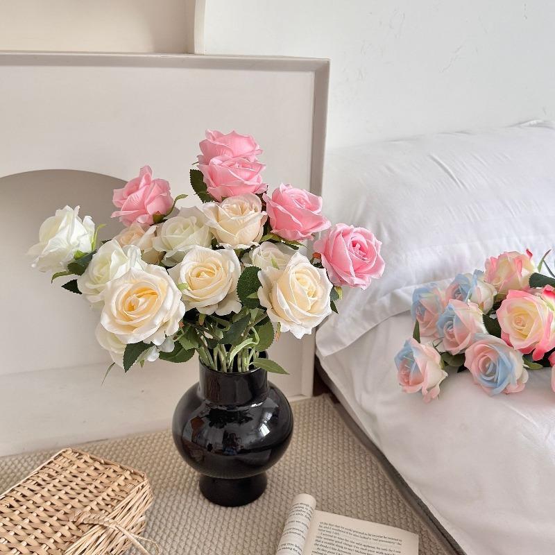 5 Pcs Artificial roses Valentine's Day home Wedding Decoration Flower wall Artificial Flowers