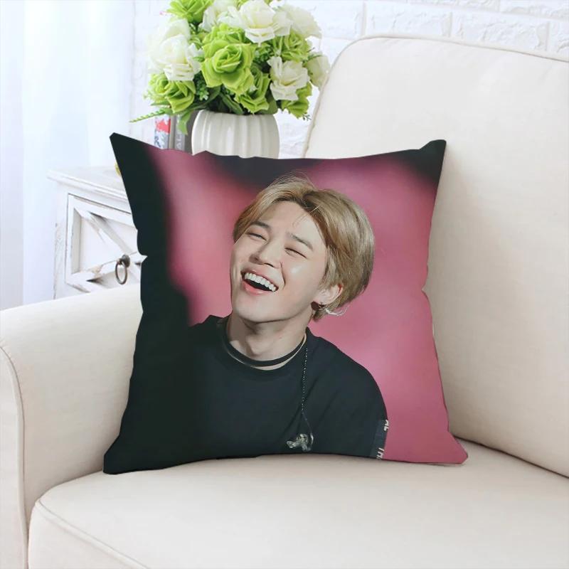 Custom Pillowcase P-Park Jimins Double-sided Printed Sofa Cushion Cover Office Chair Waist Cushion Headboard Cushion 40x40cm