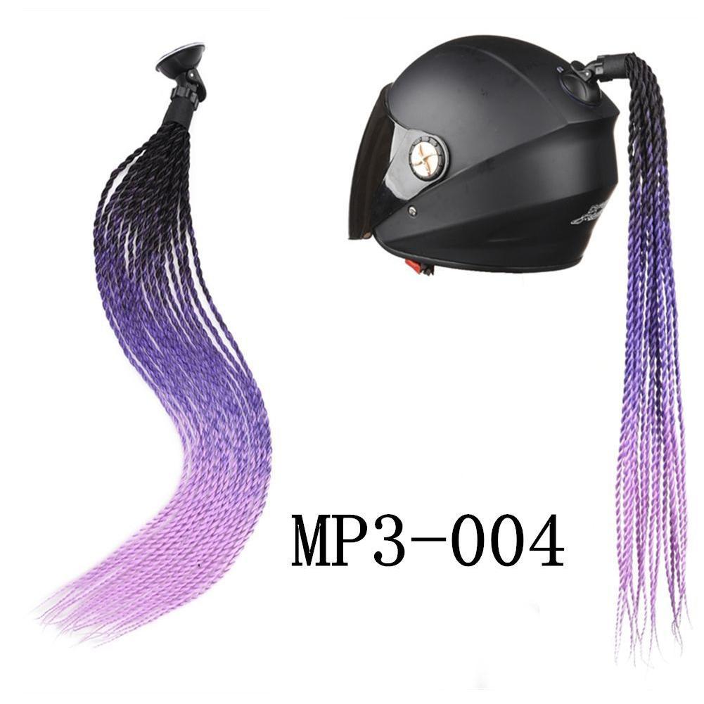 1Pc Motorcycle Helmet Braids Wig Multicolor Loose Wig Ponytail Braid Motorbike Helmet Pigtails Decoration Dual Pigtail Ponytail