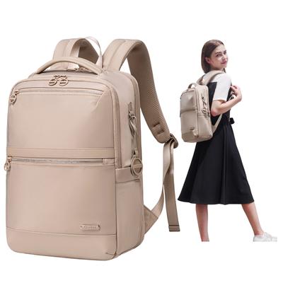 Women's Beige Elegant City Backpack for Work for Studies Stylish Feminine Chantria Cb00766 Khaki