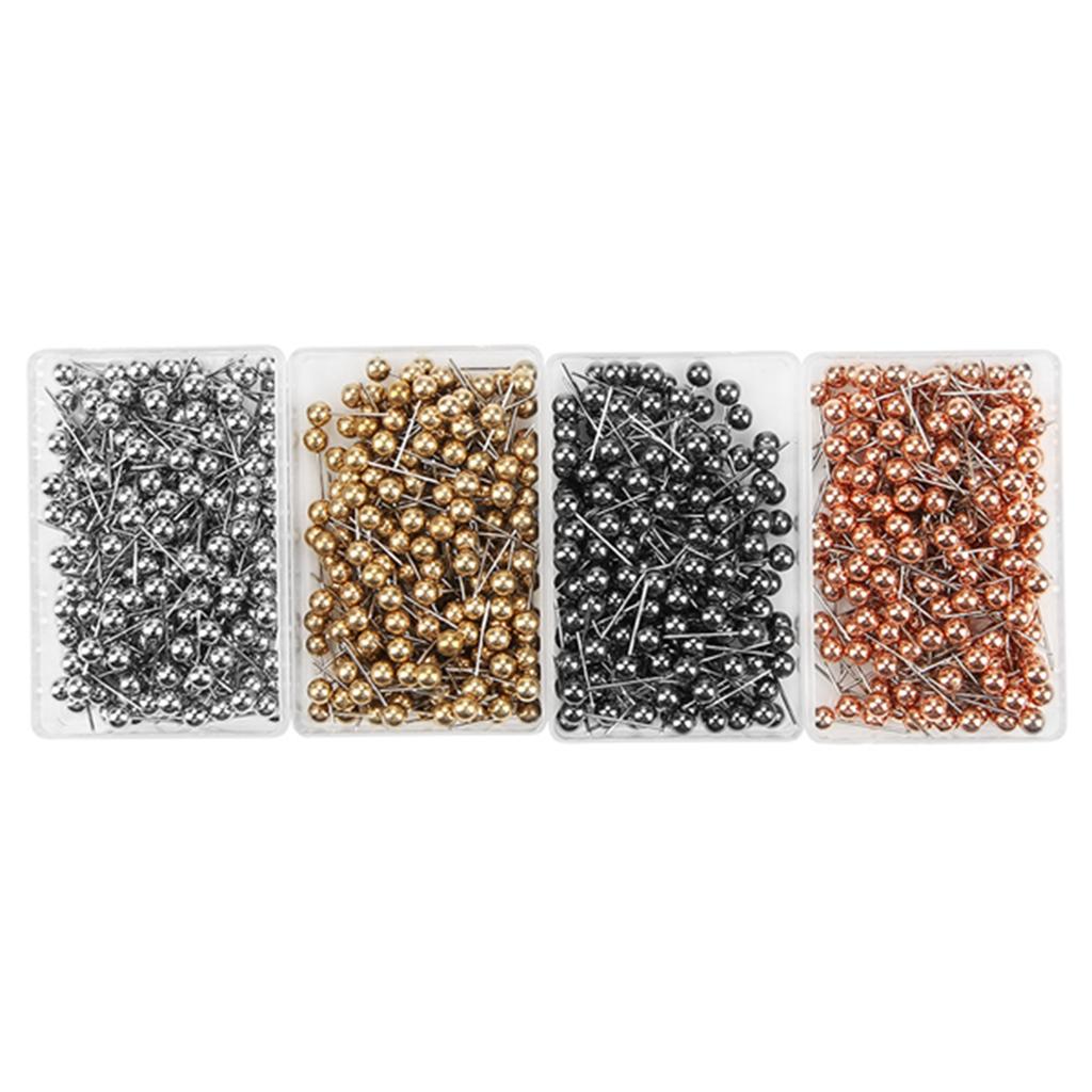 800pcs Multi Color Round Pearl Head Pins Dressmaking Sewing Fixed Marking Tool