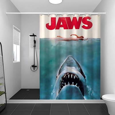 Movie J-Jaws Printing Bathroom Shower Curtain Polyester Waterproof And Mildew Proof Home Decoration Curtain