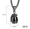 Bold Hand Grenade Pendant Titanium Steel Necklace