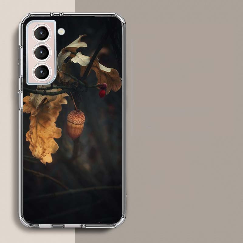 

Autumn Yellow Leaf Acorns and Oak Leaves Phone Case For Samsung Galaxy S25 Edge S24 S23 FE S21 S20 S10 Plus S22 S26 Ultra Cover Samsung S23 Plus