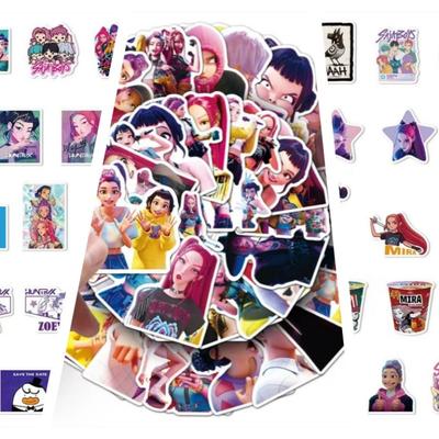 55 110Pcs Kpop Demon Hunters Stickers Cartoon Anime Sticker Huntrix Decorative Stickers For Scrapbook Notebook Aesthetic Sticker