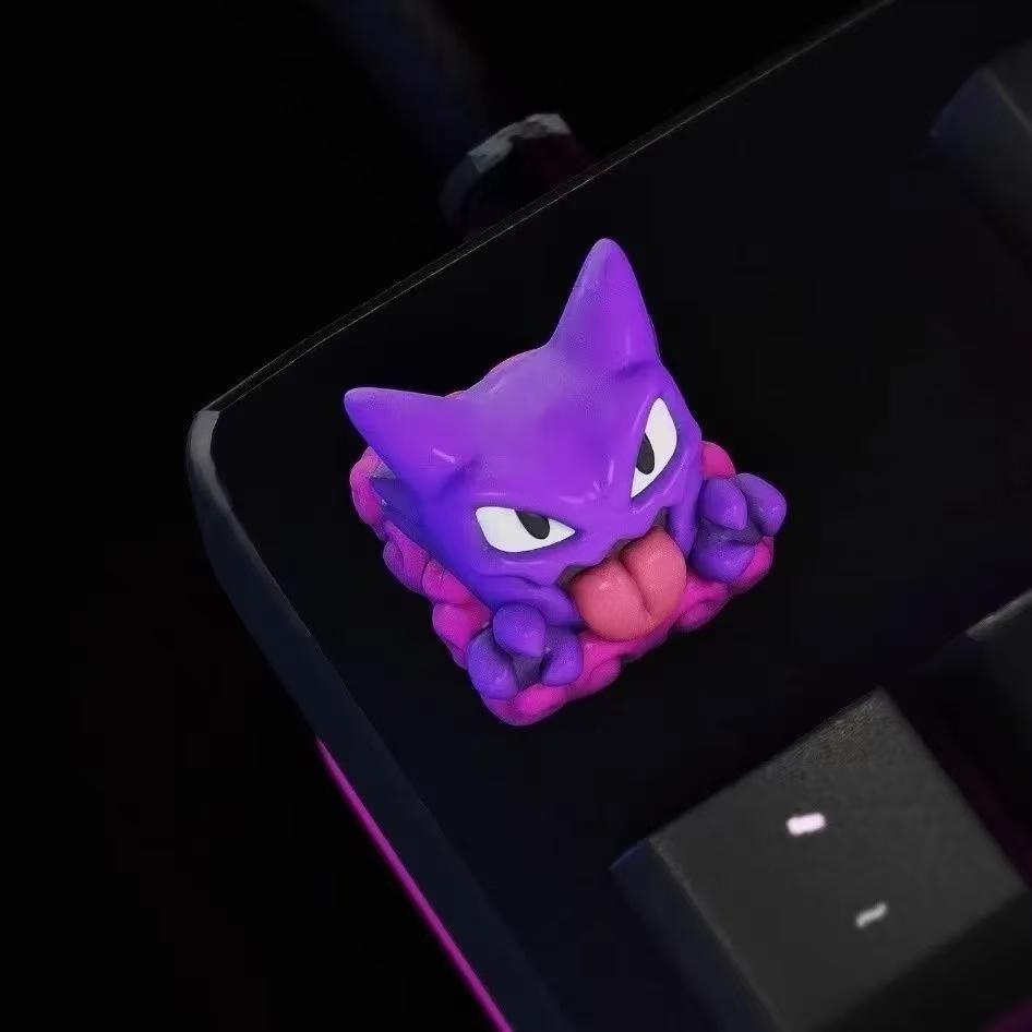 Pokemono figūrėlė Gastly Haunter Haunter Klavišo dangtelis Kryžius Mechaninė klaviatūra ESC Pagrindo klavišo dangtelis Žaislai Dovana