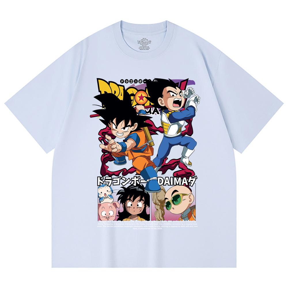 230 Gsm 100% Cotton Dragon Ball V1 Daima Print Unisex Heavy Cotton T Shirt