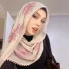 Full Cover Islamic Headscarf Solid Color Sequin Wraps Shawl Muslim Hijab Turban Cap  Girls
