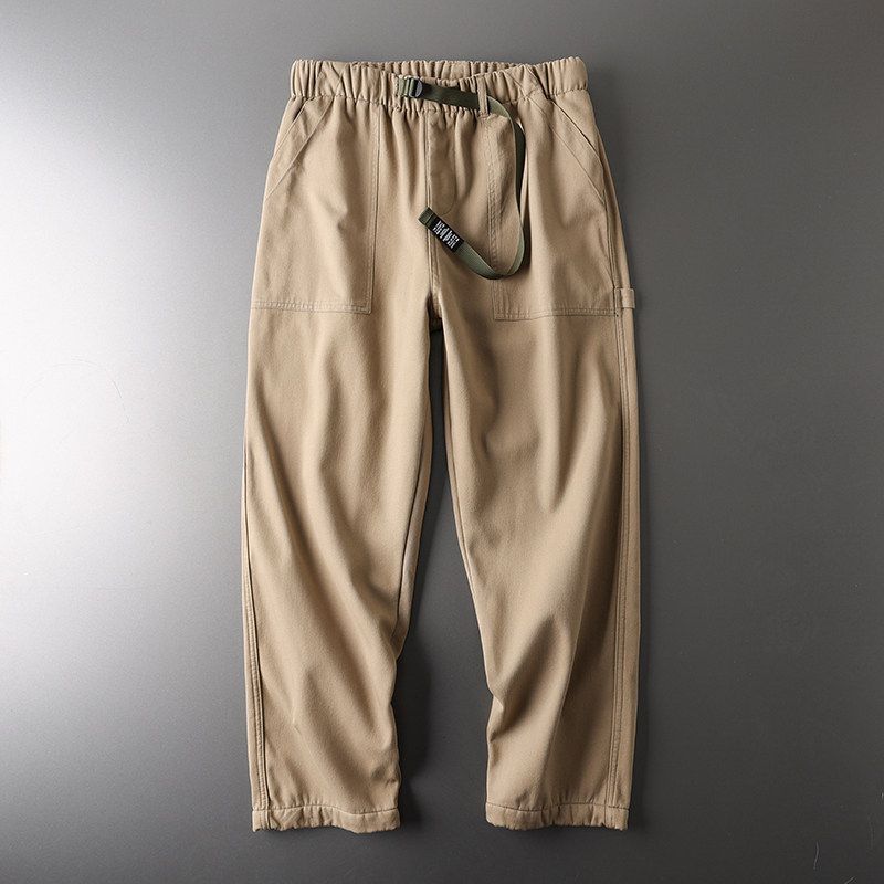 Heavy Amekaji Export Order Casual Working Pants Khaki S