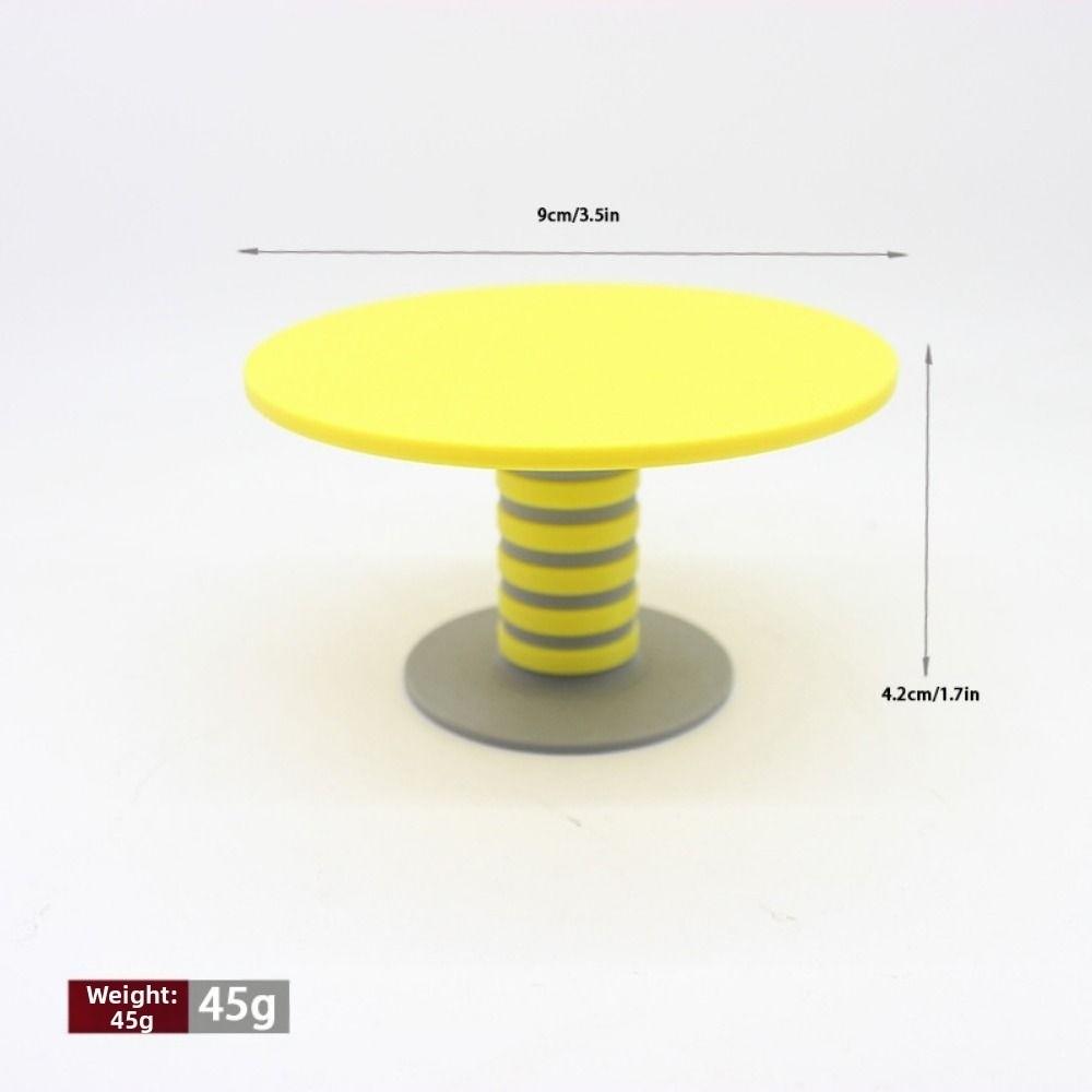 Plastic Miniature Furniture Mini Dining Table Chairs Model Doll Accessories Toys