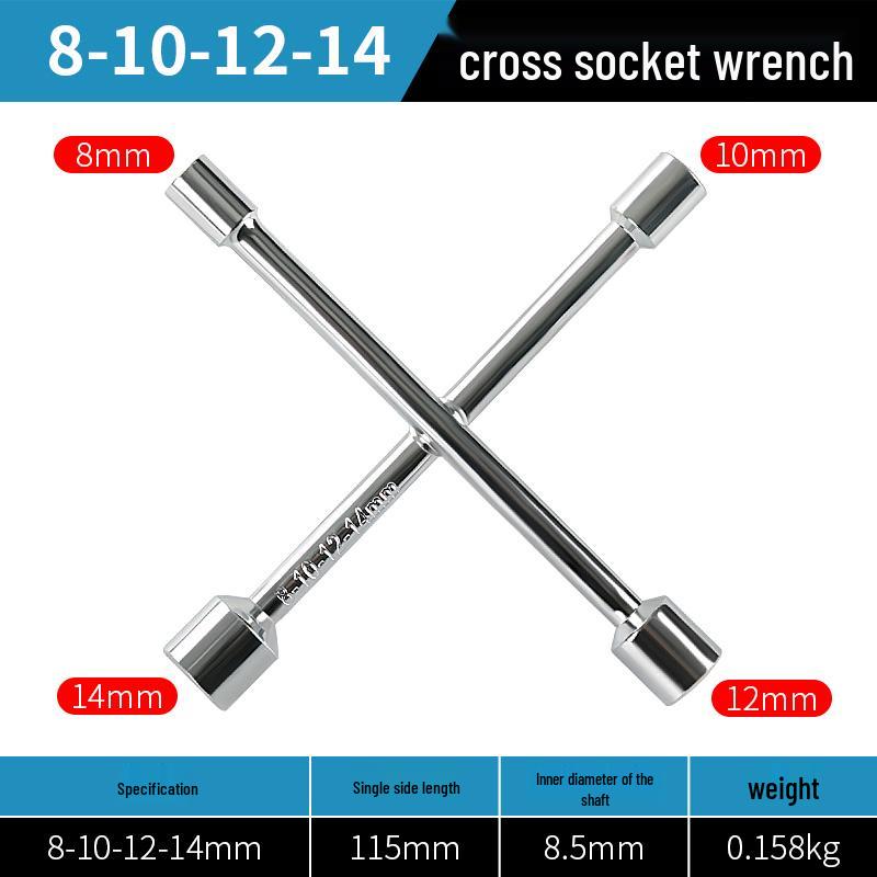 Cross Socket Wrench Set for Car Tire Removal and Repair