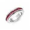Size 6-10 Stainless Steel Spinner Fidget Ring Cubic Zirconia Lucky Ring  Women and Men