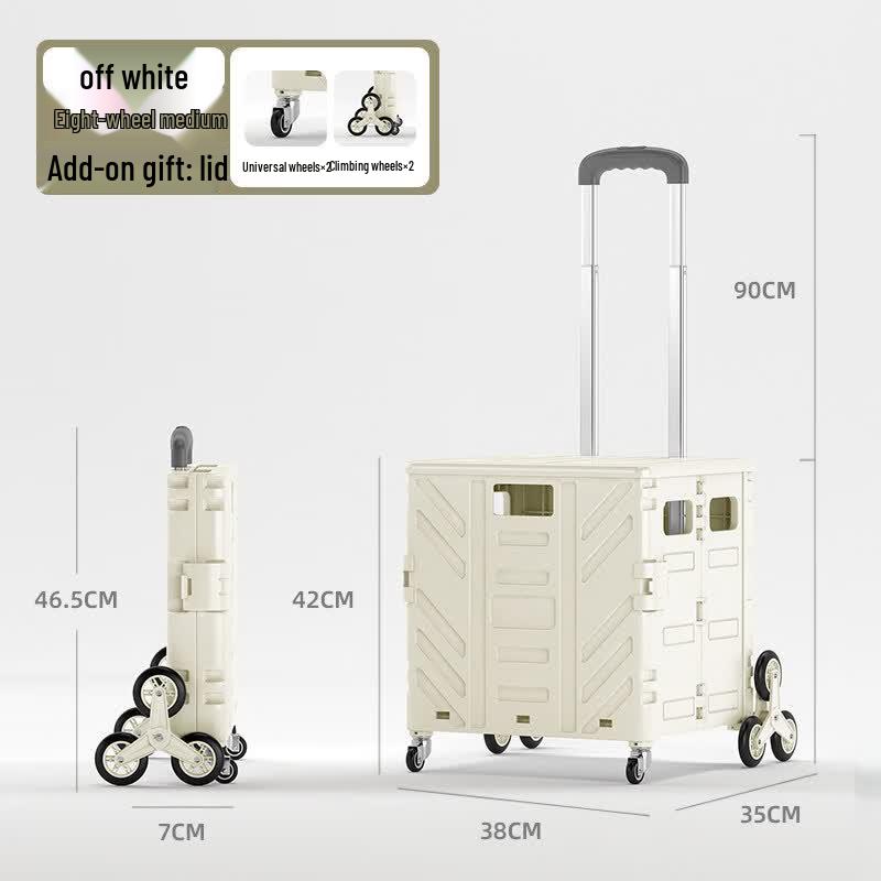 8-Wheel Stair Climbing Folding Shopping Cart