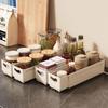 1PC Foldable Storage Bins Plastic Expandable Boxes for Organizing, Adjustable from 11-18.8" Drawer Organizers Separators Dividers for Bedroom Kitchen