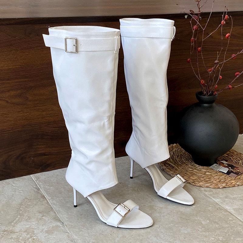 

Мода Мода Круглый Носок Женские Сапоги До Колена Обувь На Тонком Каблуке Женская Обувь С Открытым Носком Пряжка Женские Босоножки На Каблуке Сапоги Обувь 35 бежевый