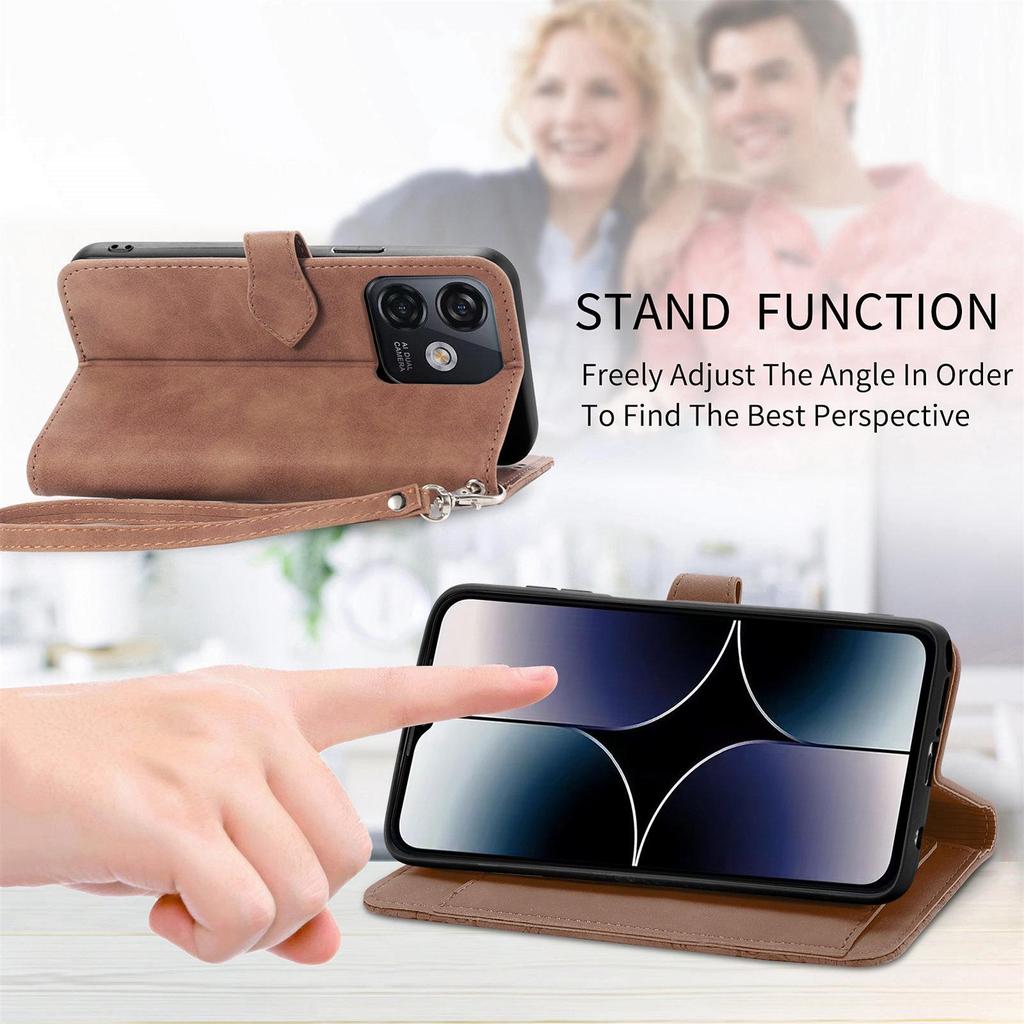 Ulefone Note16/15 Flip pouzdro z embosované kůže se šňůrkou