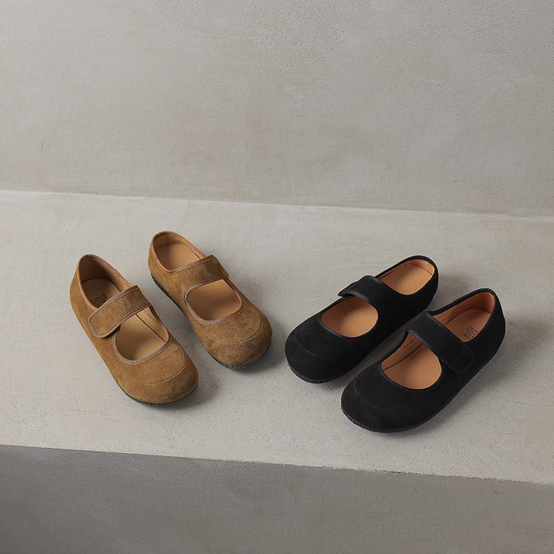 Krazing Pot Cow Suede Nubuck Spring Autumn Winter Flats Slip on Mules Women Keep Warm Fashion Girls Casual Shoes