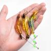 7PCS/Lot Shrimp Soft Fishing Lure 9cm/6g Artificial Bait With Luminous Bead Swivels Hook Lifelike Shrimp Lure Carp Fishing Bait