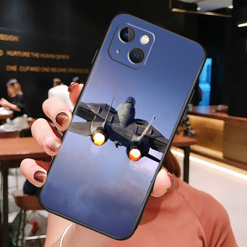 F14 Fighter Tomcat Phone Case For iPhone 16 Pro Max 15 13 12 11 14 Pro Max Plus 12 13 Mini XR 16e Funda Cover