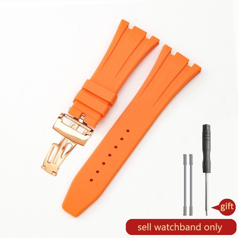Silicone Watch Strap for AP Aibi 15400 Royal Oak Series Waterproof Sweat-Proof Rubber Watch Band Men's Accessories 26mm27mm28mm